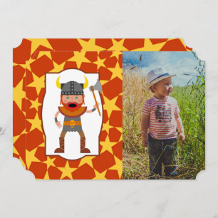 Viking Warrior Boy Birthday Party photo Invitation