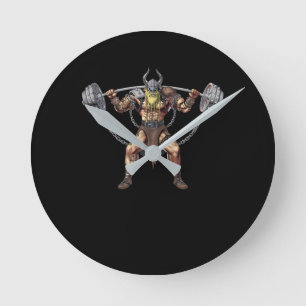 Viking Warrior Fitness Weight Lifting Ronde Klok