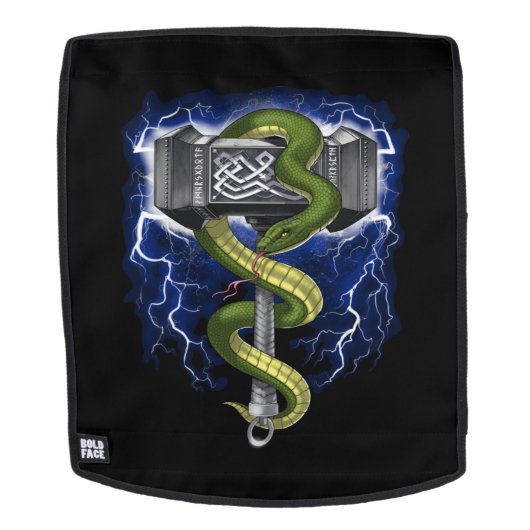 Viking Warrior Hammer Rugtassen (Verwijderbaar gezicht)