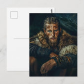 Viking Warrior in Authentic Attire Briefkaart (Voorkant / Achterkant)