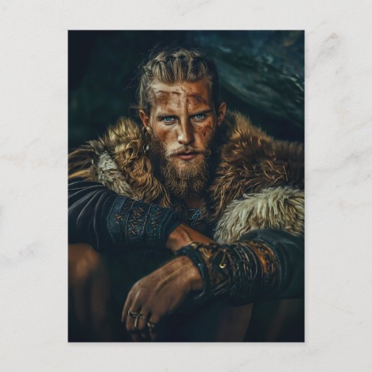 Viking Warrior in Authentic Attire Briefkaart (Voorkant)