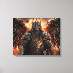 Viking Warrior Knight - Uitgerekte canvas Print