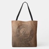 Viking Warrior Leather Print Draagtas (Achterkant)