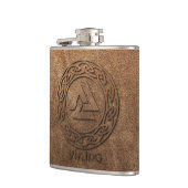 Viking Warrior Leather Print Heupfles (Links)