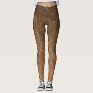 Viking Warrior Leather Print Leggings