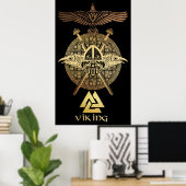 Viking Warrior Poster (Thuiskantoor)
