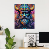Viking Warrior Poster (Thuiskantoor)