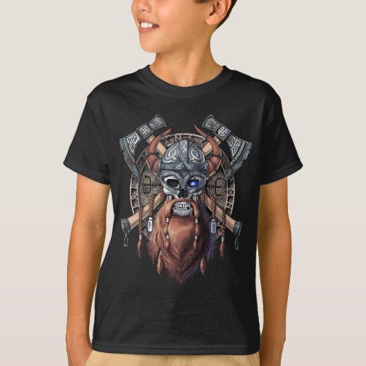 Viking Warrior Skull T-shirt (Voorkant)