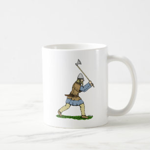 Viking Warrior Wielding Broad-Ax Koffiemok