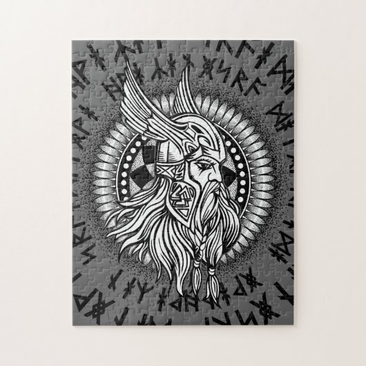 Viking Warrior Winged Helmet Legpuzzel (Verticaal)