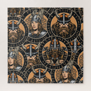 Viking Warriors: Kleurrijk patroon Legpuzzel
