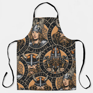 Viking Warriors: Kleurrijk patroon Schort