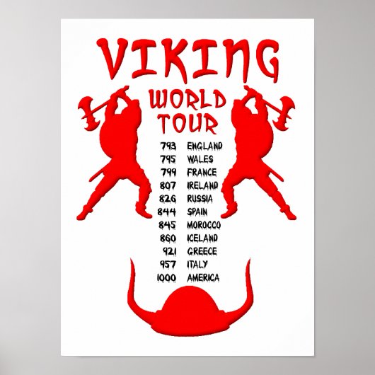 Viking Wereld Tour Poster (Voorkant)