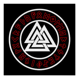 Viking White Triscalion Perfect Poster