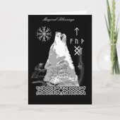 Viking Wolf Blessings Kaart (Voorkant)