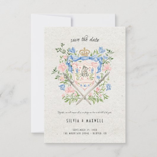 Viking Wolf Crest Enregistrer la carte de date (Devant)