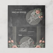 Viking Wolf en Rozen. Het hoofd van een gestileerd (Buitenkant ongevouwen)