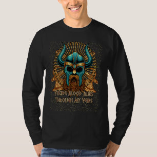 Vikingbloed stroomt door mijn aderen Noorse IJslan T-shirt
