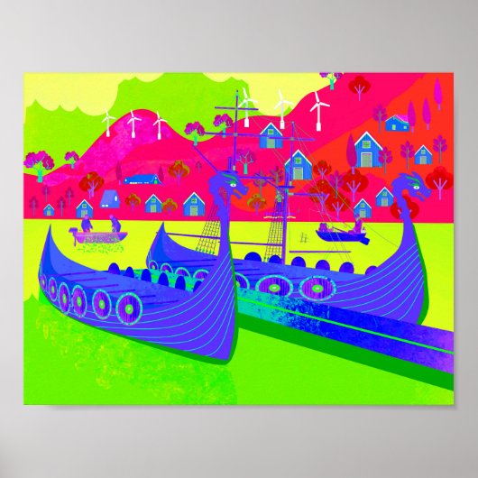 Vikingboten Noorwegen Poster (Voorkant)