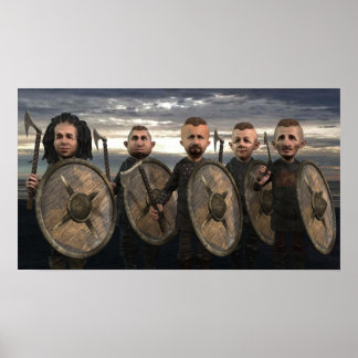 Vikingen op de kust - klein Poster