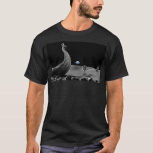 Vikingen op de maan t-shirt