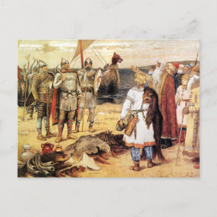 Vikingen op de Shore Briefkaart