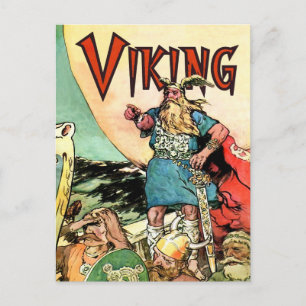 Vikinggod Thor Vikingschip Briefkaart