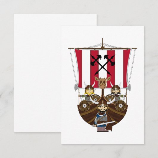 Vikings Fierce sur la carte RSVP Longship (Devant / Derrière)