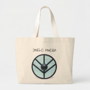 Vikings geïnspireerde Shield Maiden Grote Tote Bag