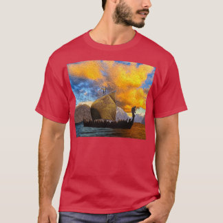 VIKINGS IN DE FIORD T-SHIRT