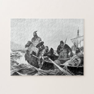 Vikings Landing in IJsland Illustratie (1909) Legpuzzel