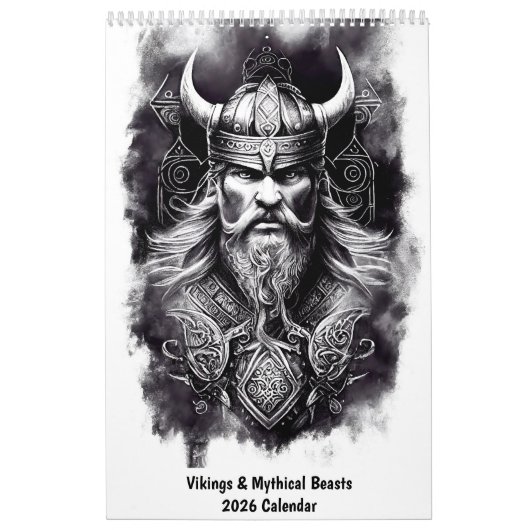 Vikings & Mythical Beasts 2026 Calendar Kalender (Hoes)