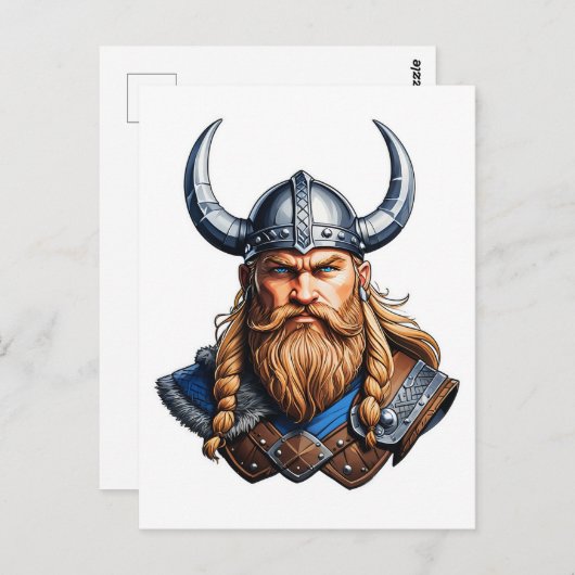 Vikings Nordic Man Briefkaart (Voorkant / Achterkant)