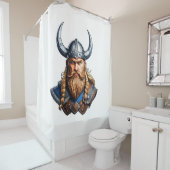 Vikings Nordic Man Douchegordijn (In situ)