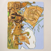 Vikings print sherpa deken (Voorkant)