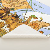 Vikings print sherpa deken (3/4)
