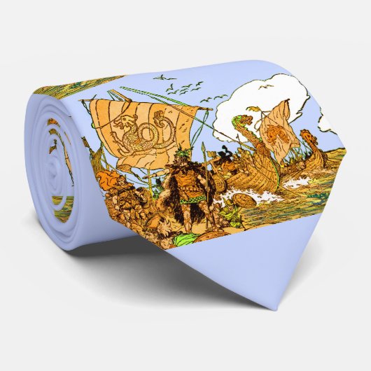 Vikings print  stropdas (Opgerold)