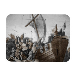 Vikings Storming a Longboat Magneet