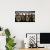 Vikings Sur La Rive - Petite Poster (Bureau à domicile)