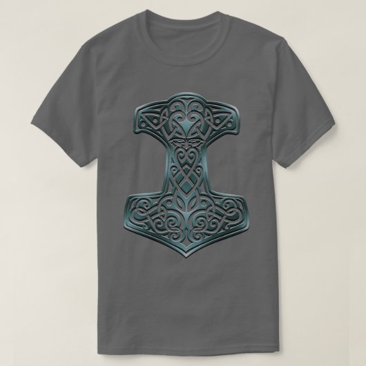 Vikings Thorx27s Hammer Mjolnir Nordic Knotwork T-shirt (Design voorkant)