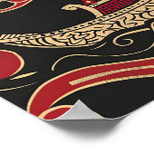 Vikingthema longship poster (Hoek)