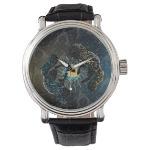 Vikingwolven Zon Maan Noordse Mythologie Horloge