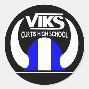 VIKS - Curtis High School Ronde Sticker