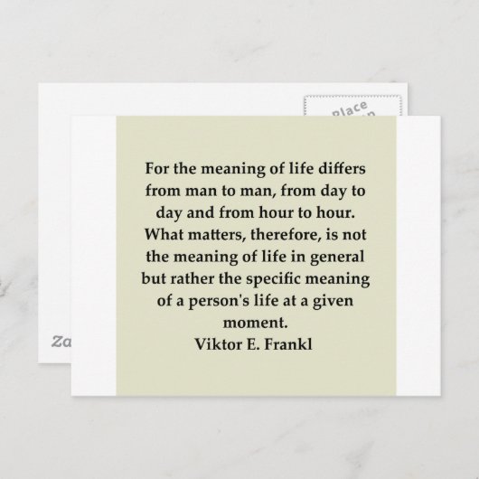viktor frankl briefkaart (Voorkant / Achterkant)