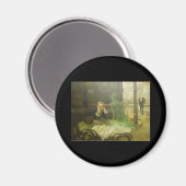 Viktor Oliva. Absinthe Drinker Magneet (Voorkant / Achterkant)