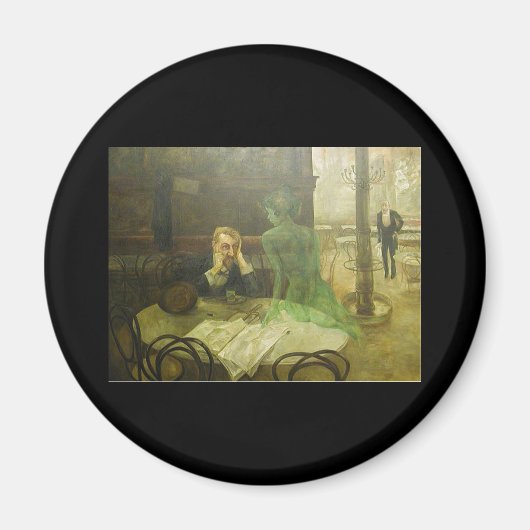 Viktor Oliva. Absinthe Drinker Magneet (Voorkant)
