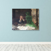 Viktor Oliva - De Absint Drinker (1901) Canvas Afdruk (Insitu (Houten vloer))