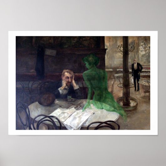 Viktor Oliva The Absinthe Drinker Poster (Voorkant)