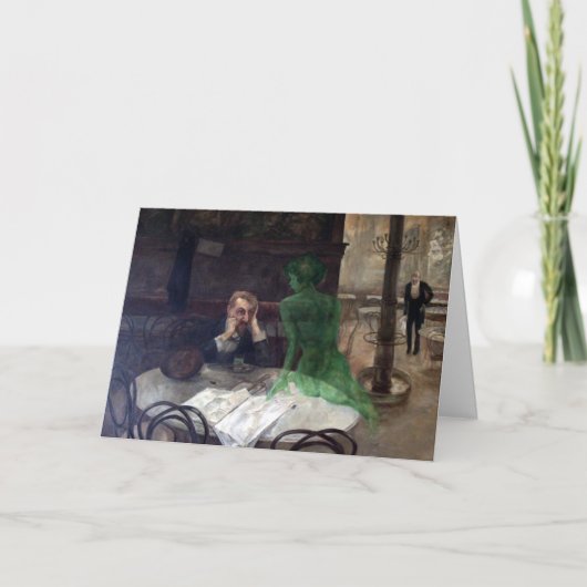 Viktor Oliva The Absinthe Drinker Poster Kaart (Voorkant)