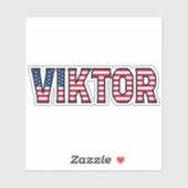 Viktor Prénom USA Sticker Stickerset (Feuille)